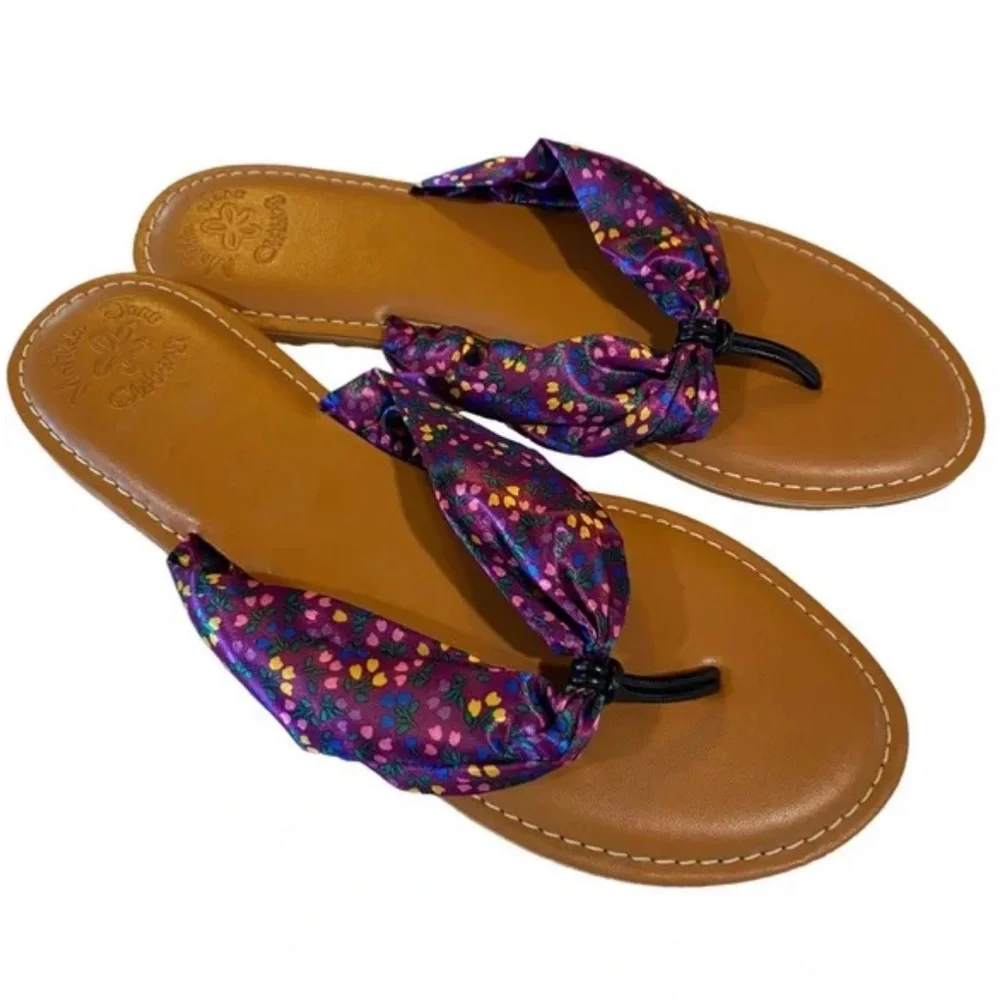 Matilda Jane Purple‎ Brilliant Daydream Toes in the Sand Sandals  Sz 7 NWT