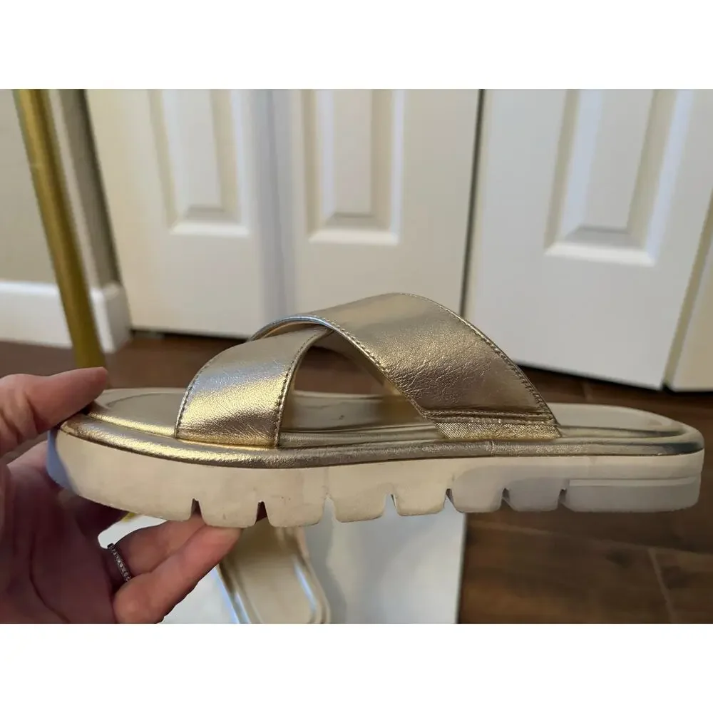 Stuart Weitzman metallic gold