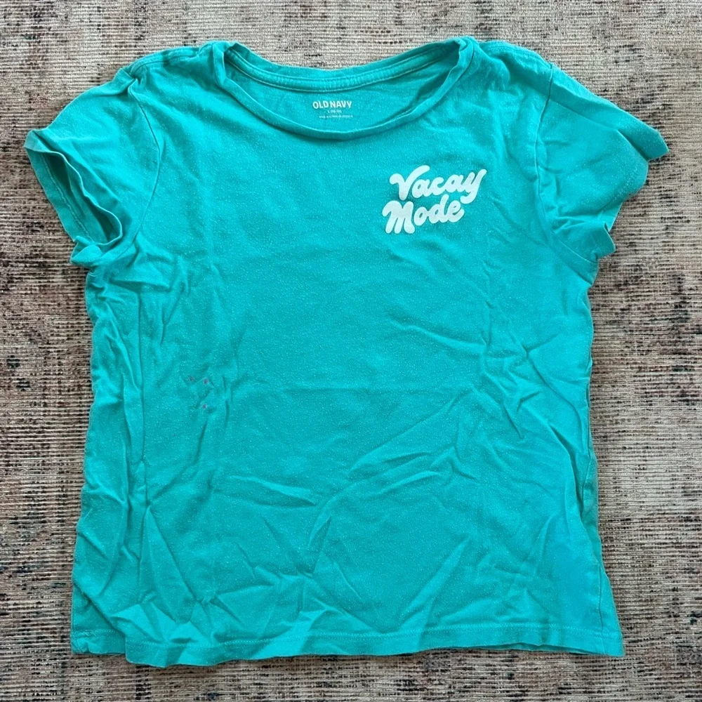Old Navy Aqua 'Vacay Mode' Kids Tee
