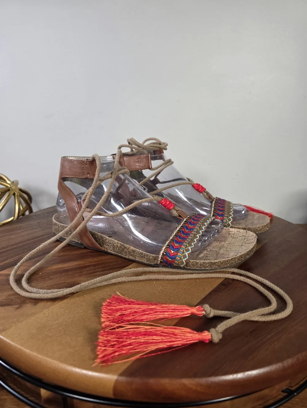 Circus by Sam Edelman Kerri Boho Gladiator Lace-Up Sandals Festival Size 8.5