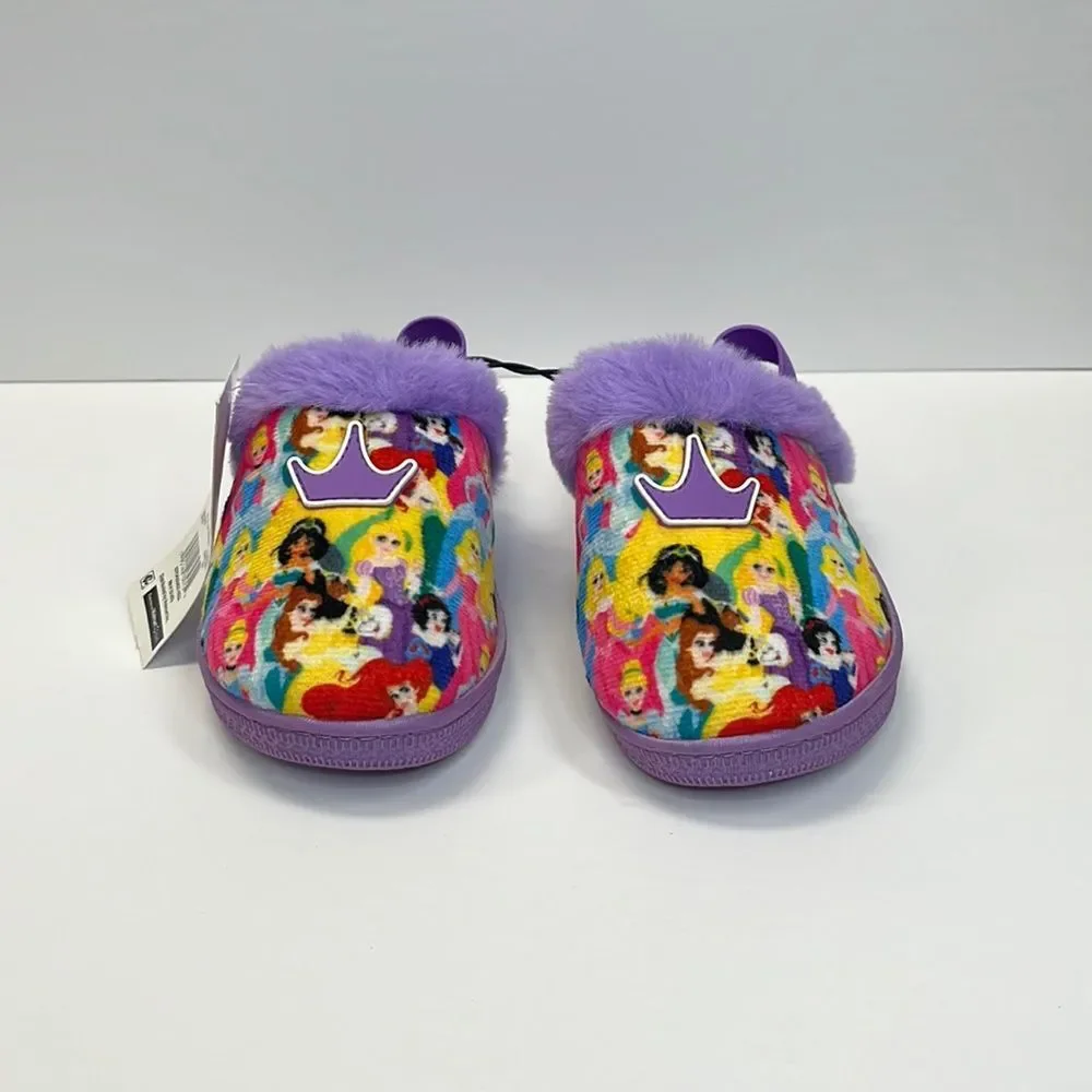 Disney Princess Toddler Girls Fuzzy Cozy Slippers