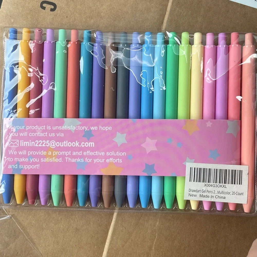 Drawdart Premium Retractable Gel Pens 20 Pack‎
