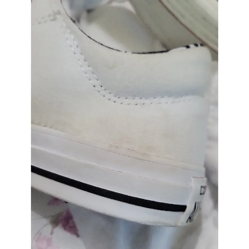 Converse All-Star Cream Canvas Sneakers, Heart Lining, Womens Sz 10, Streetwear
