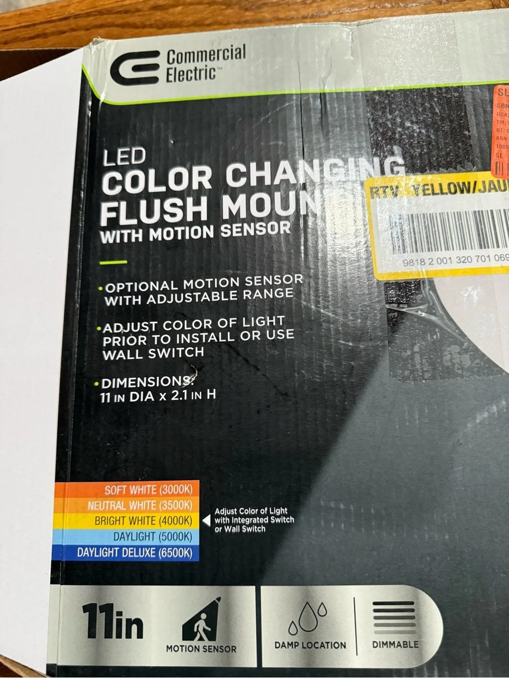 Commercial Electric black flush