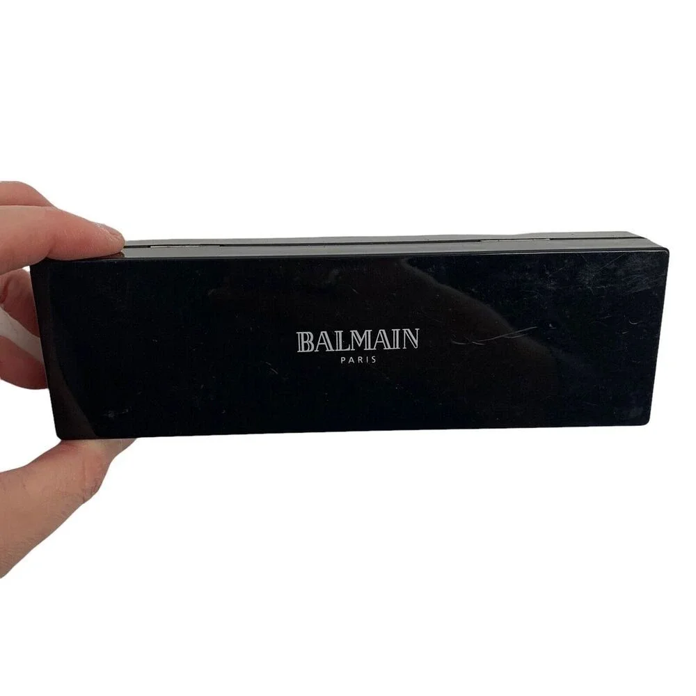 Balmain Paris Pen Case Black Hinged Holder No Pen‎ Included Empty