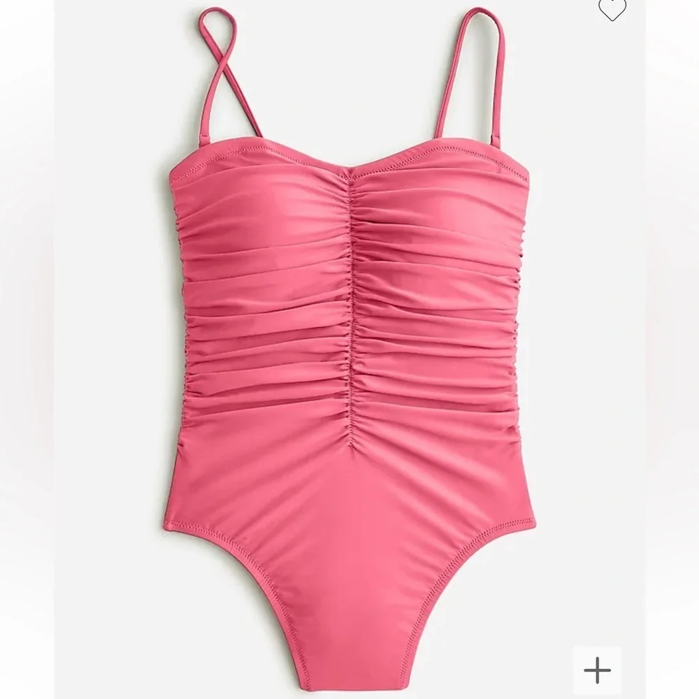 J.Crew Ruched Sweethart one-piece Size 24 Brand New With Tags