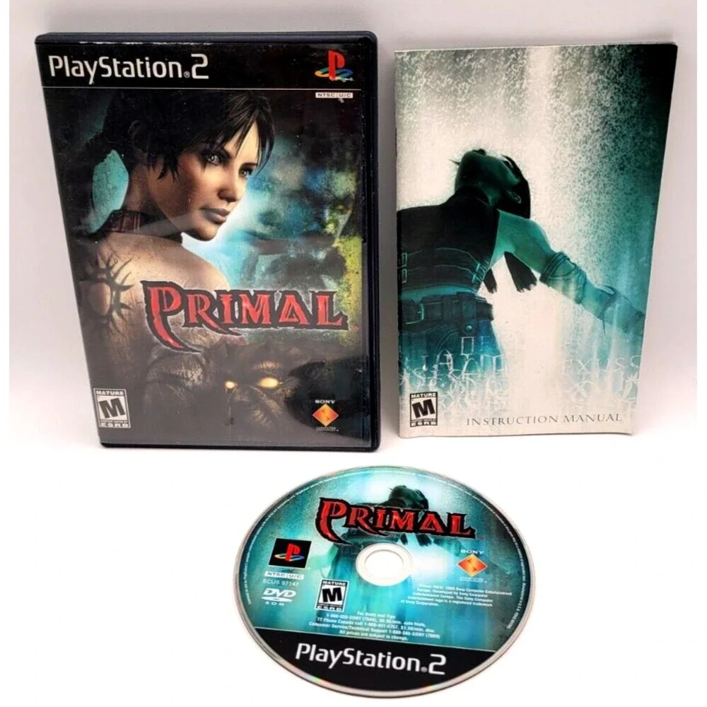 Primal (Sony PlayStation 2, 2003) Complete CIB Case, Manual,‎ Disc