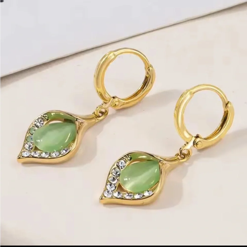 New! Gold and Pearl Drop Earrings unique