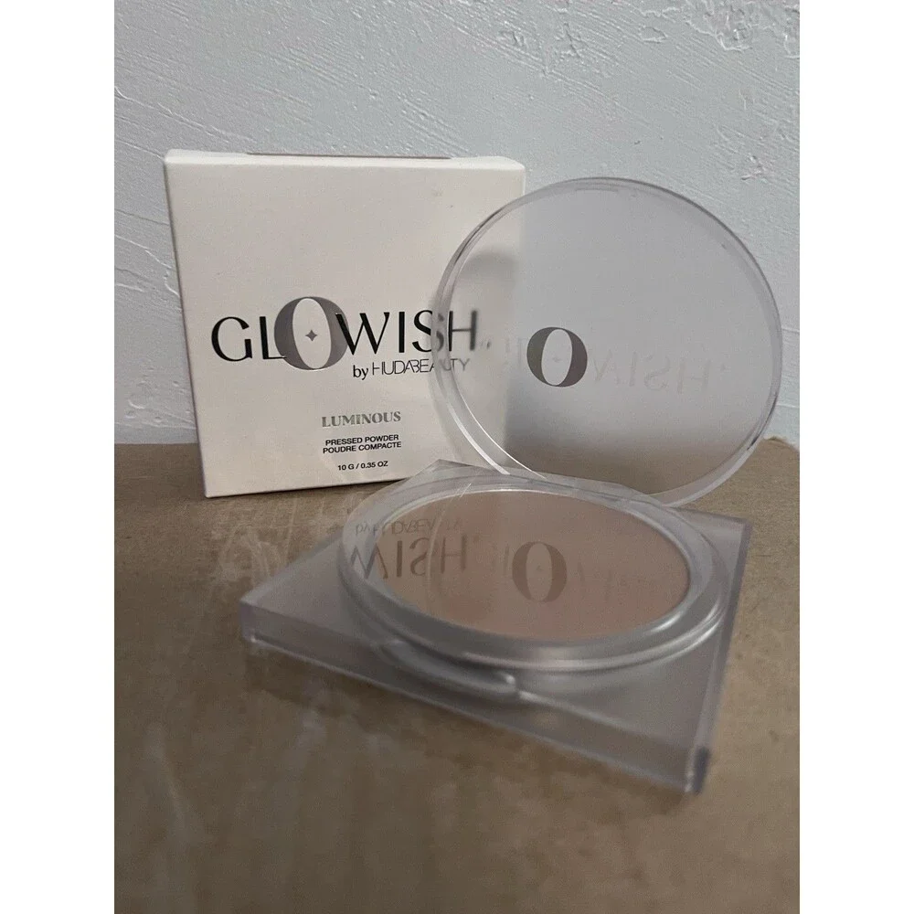 Huda Beauty GloWish Luminous Pressed Powder- 09 Extra Tan- Full Size NIB