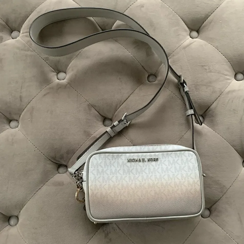 MK michael Kors Connie small camera crossbody bag ombré Grey