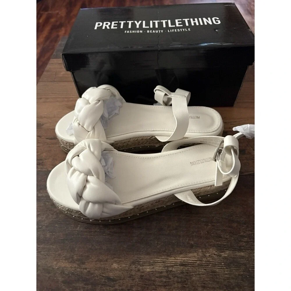 PrettyLittleThing white pu