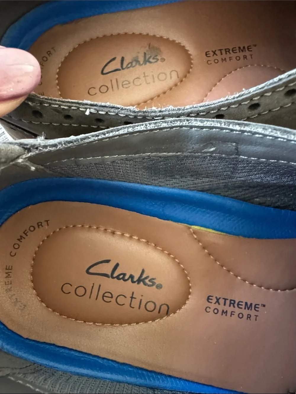 Clarks wingtip oxfords