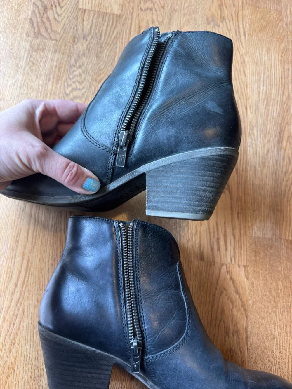 Frye black leather