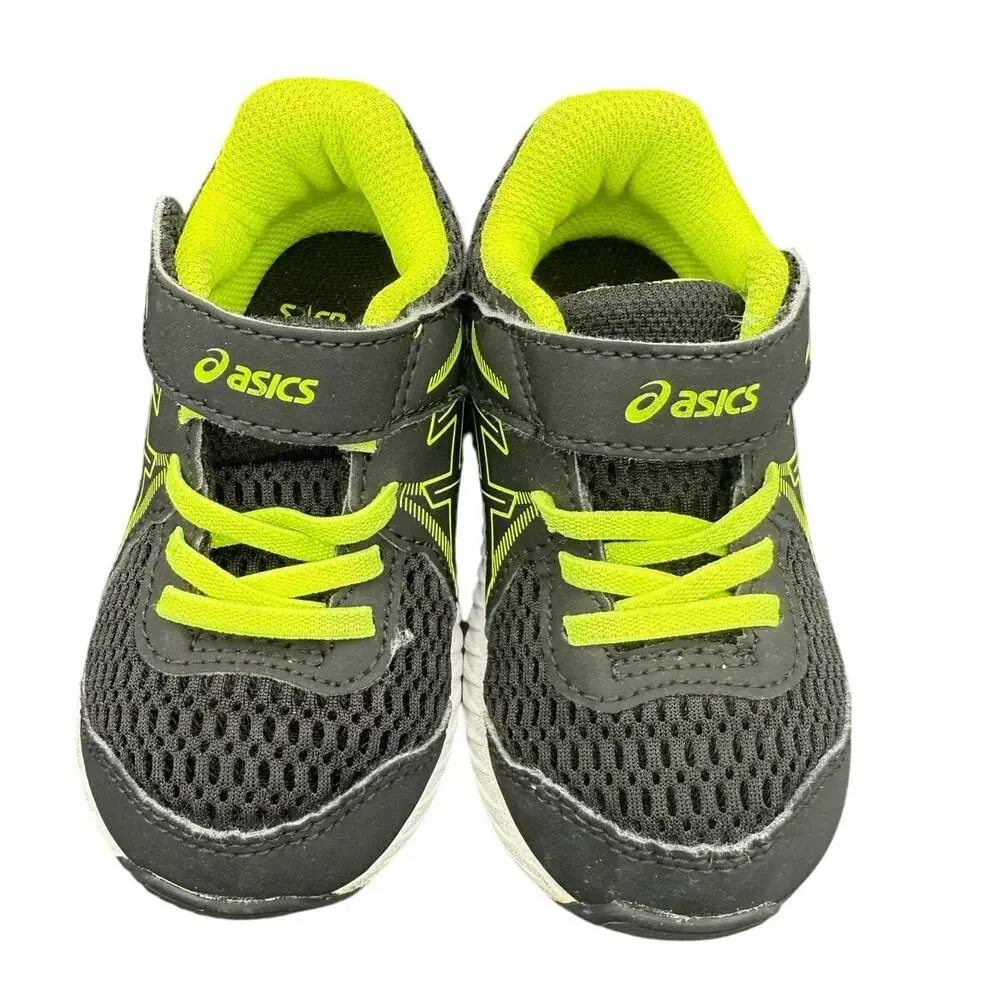 Asics Contend 7 Athletic Shoes 6 Black Lace Up Low Top Sneakers Infant Toddler