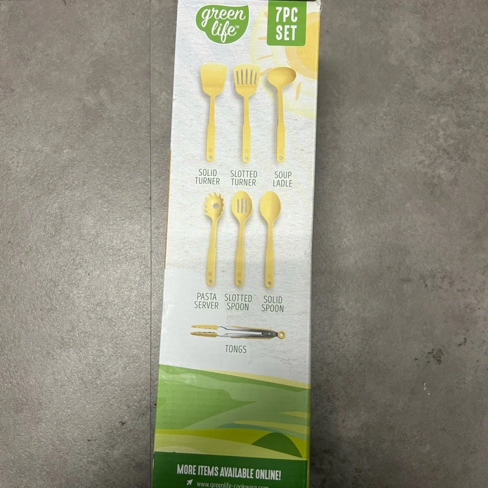 greenlife utensil yellow set
