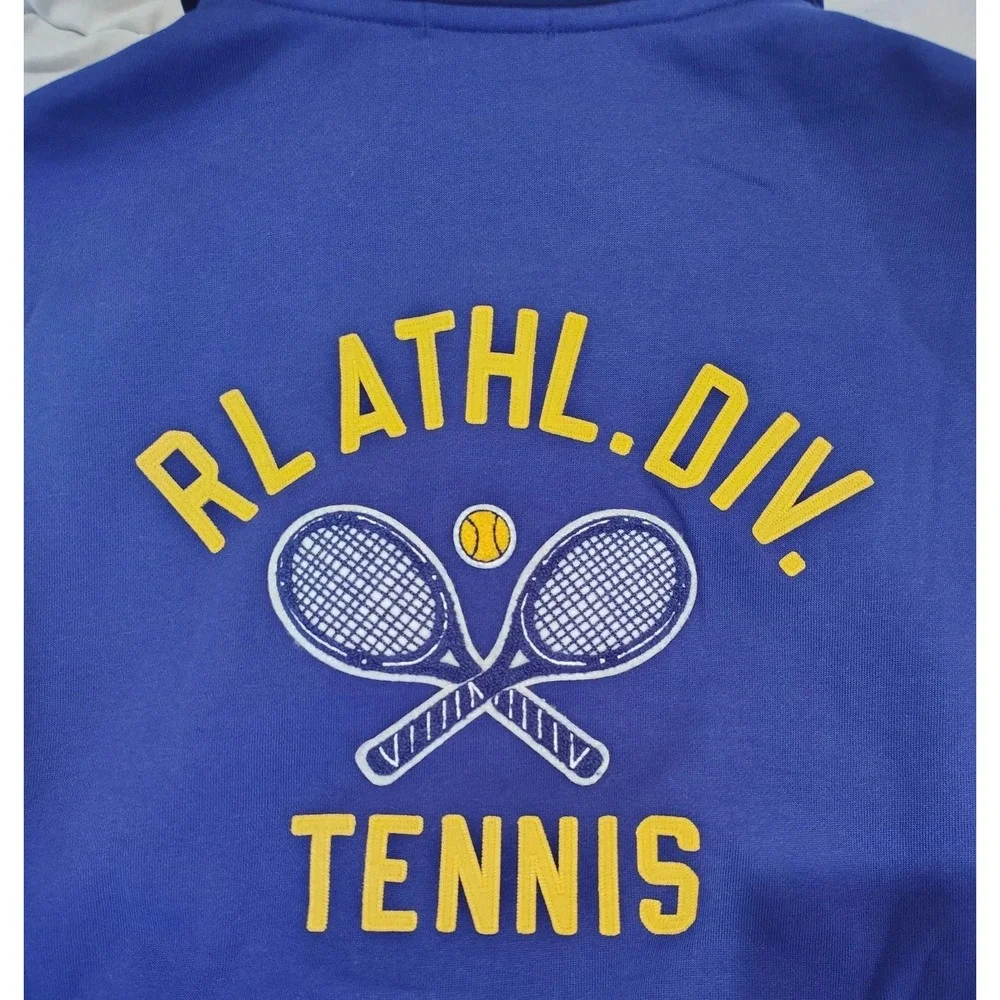 Polo Ralph Lauren Jacket Mens Large Varsity Tennis P Patch Bomber Letterman NWT