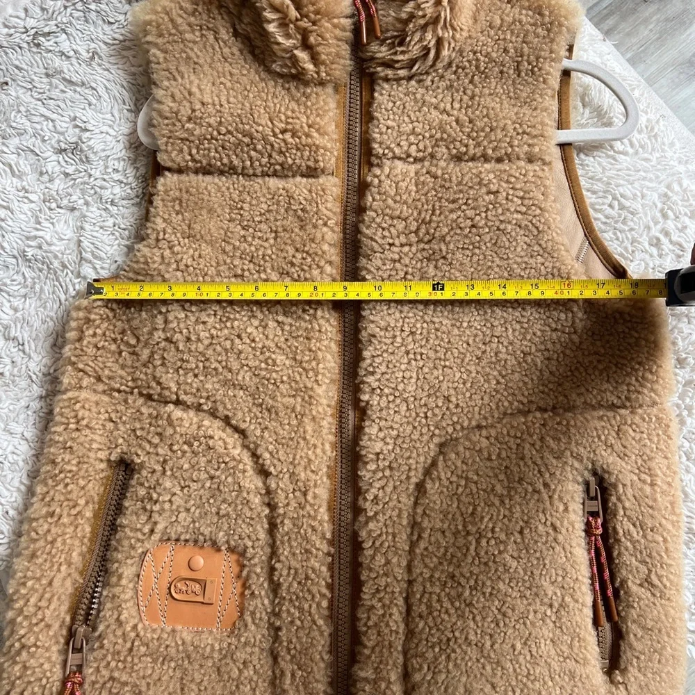 Coach Shearling Leather Tan Vest Jacket Outerwear BNWT