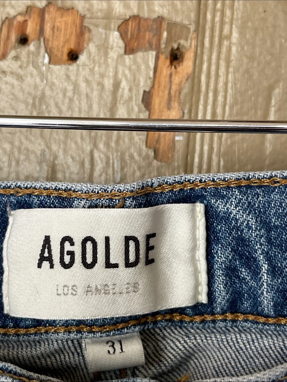 Agolde Riley Crop Mid-Wash Straight Jeans Size 31
