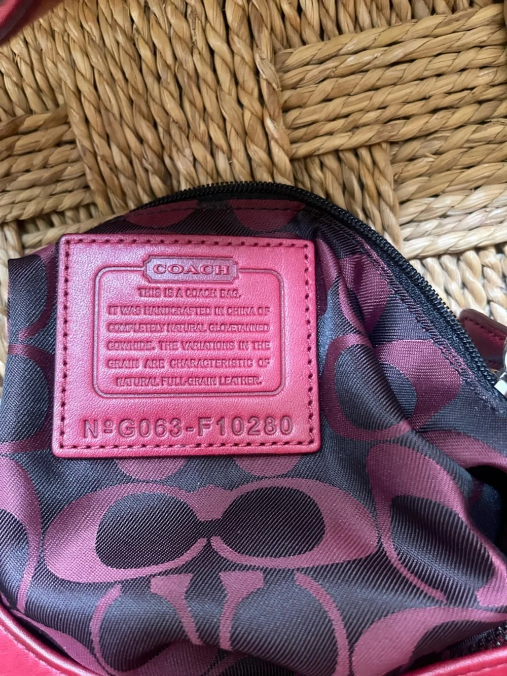 Coach red vintage