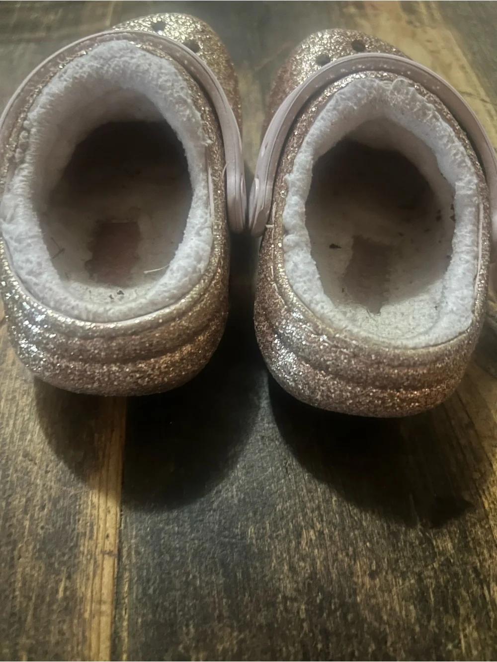 CROCS shows wear