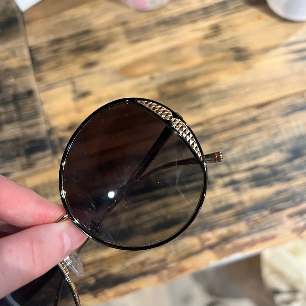BVLGARI Black Round Sunglasses