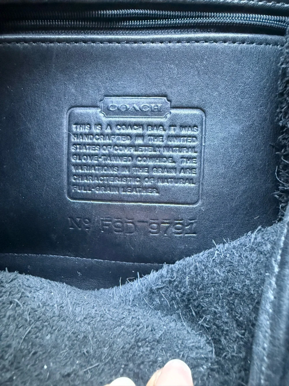 Coach Black Leather Backpack with Turn-Lock Hardware