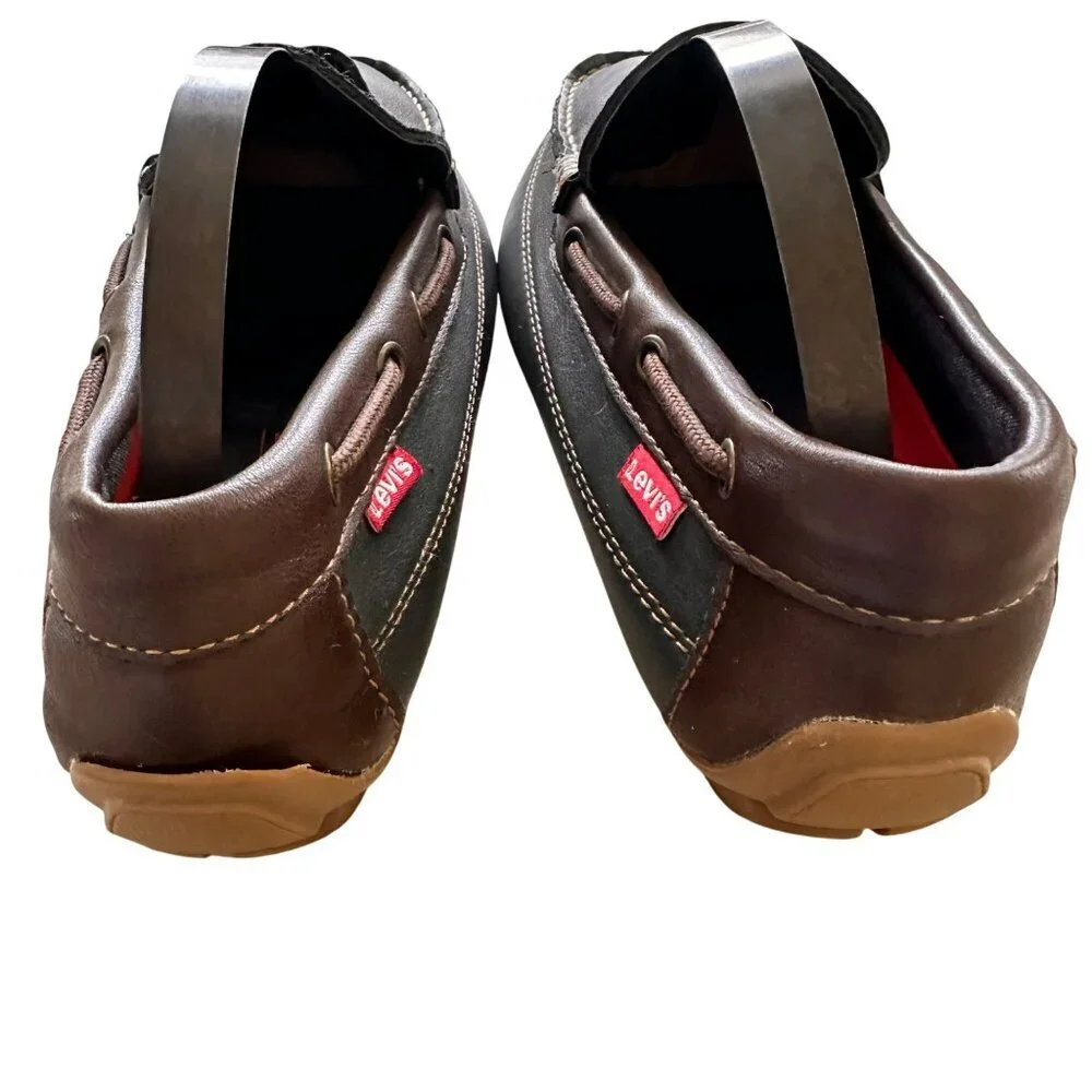 Levi's Comfort Shoes Loafer‎ Boat Shoes Men’s Forest Green Brown Size 9