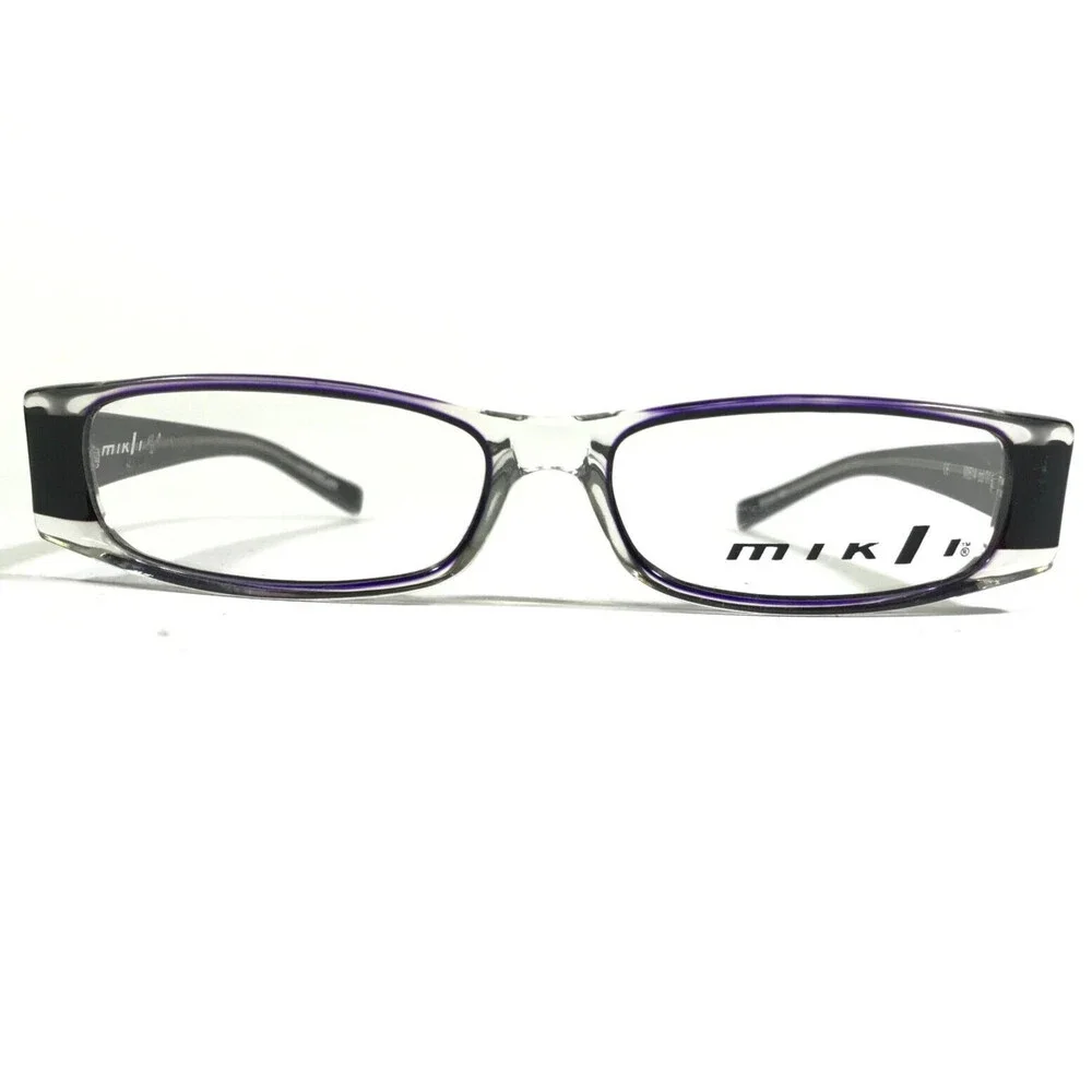 Mikli M0514 col 01 Eyeglasses Frames Brown Purple Clear Rectangular 52-15-140