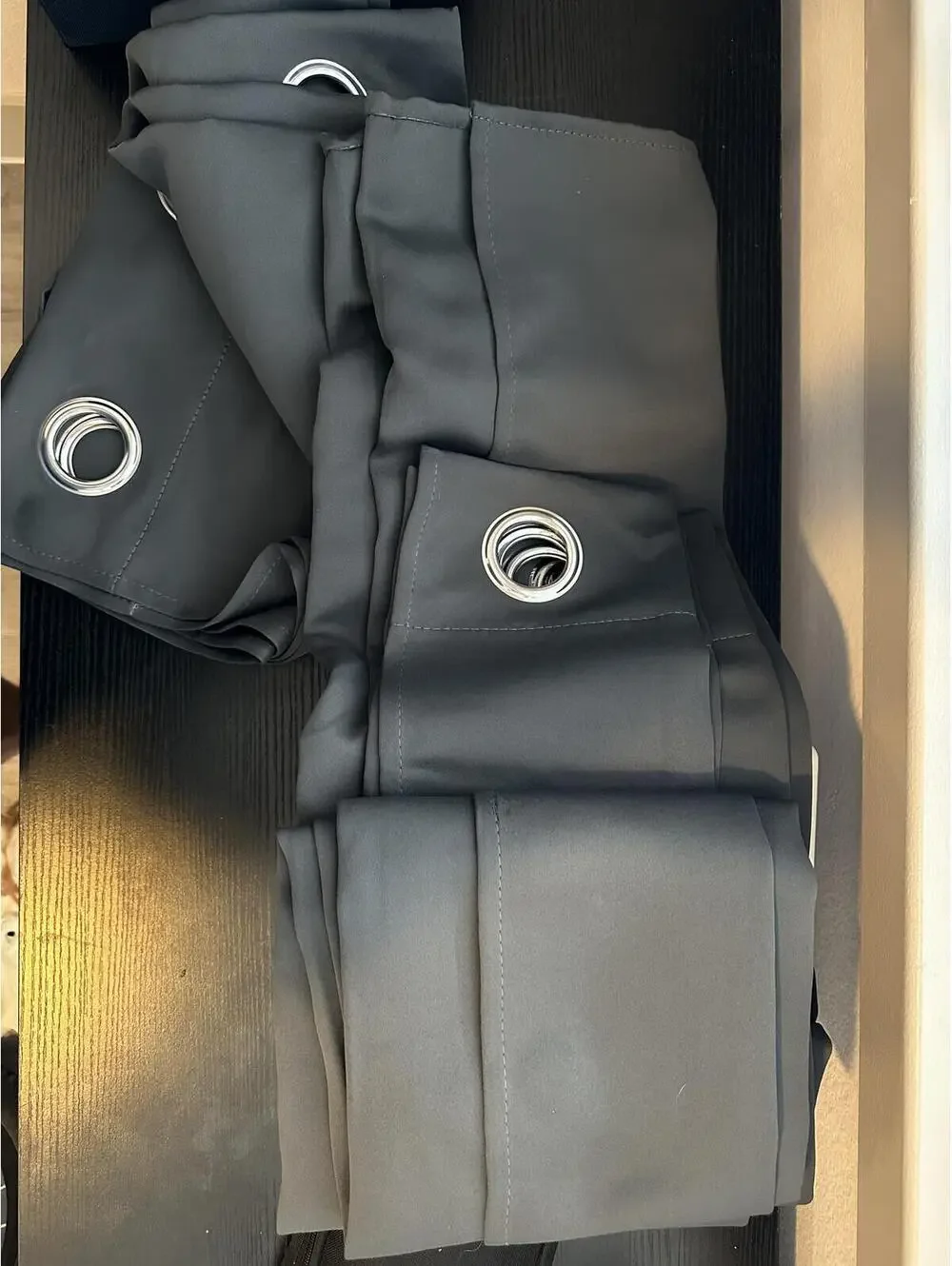 Black Curtain Panels with Silver Grommets