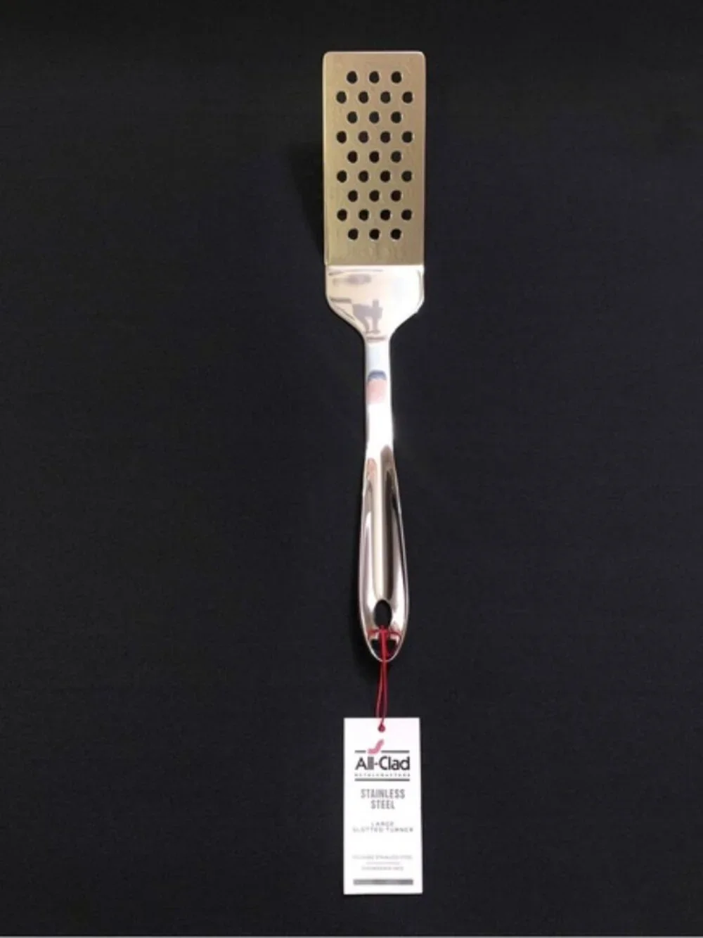 ALL CLAD Large Stainless Steel Slotted Turner 15” Serving Spatula NWT