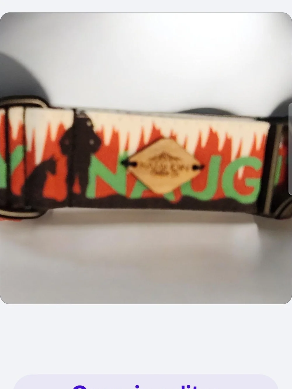 Katahdin Collar Co. Outdoor Silhouette Dog Collar -Custom Made, Wit ,Naughty !