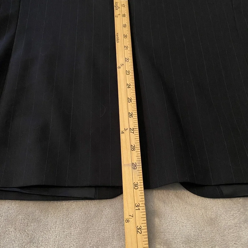 Chaps Ralph Lauren Blazer Mens 40S Navy Blue Pinstripe Wool‎ Cashmere 2-Button
