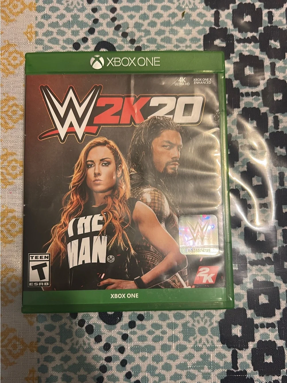 Microsoft Xbox One WWE 2K20 Game with Green Case
