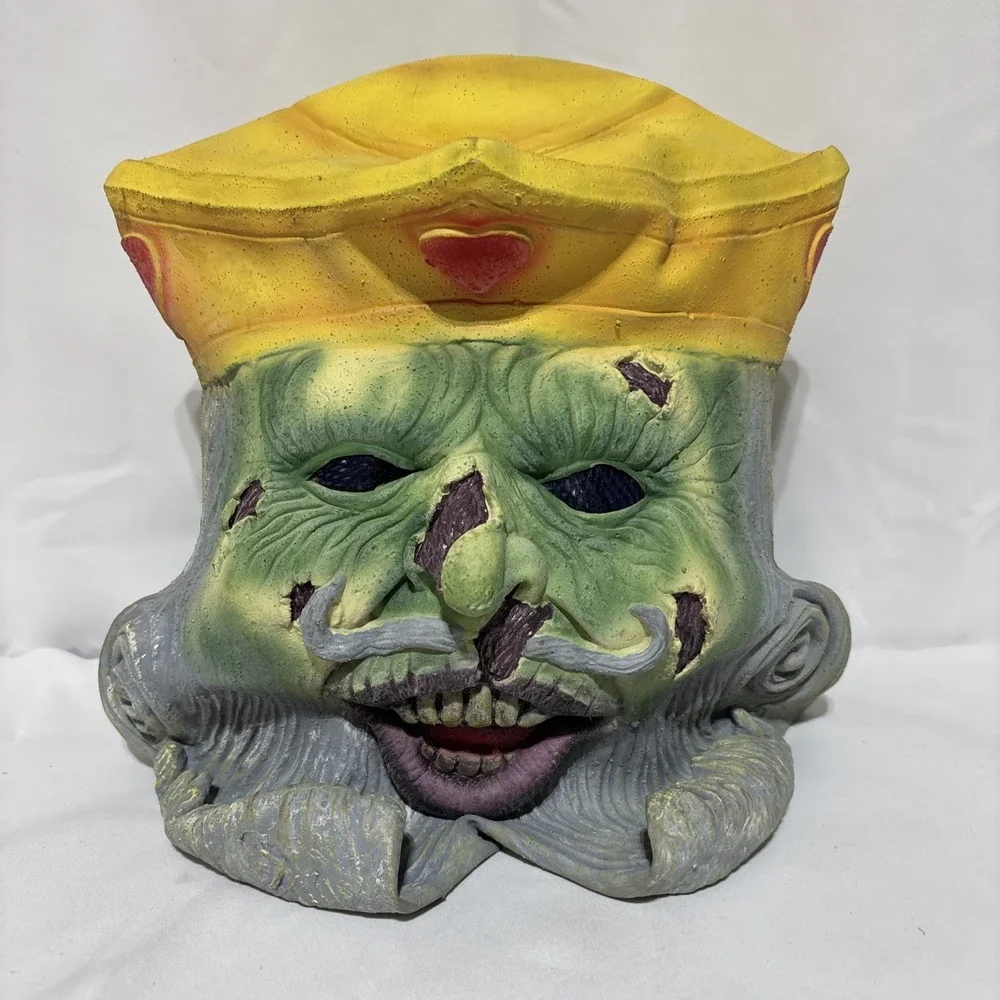 Rubies 1996 Halloween Mask‎ Rare Horror Cards Zombie King /Queen of Hearts Latex