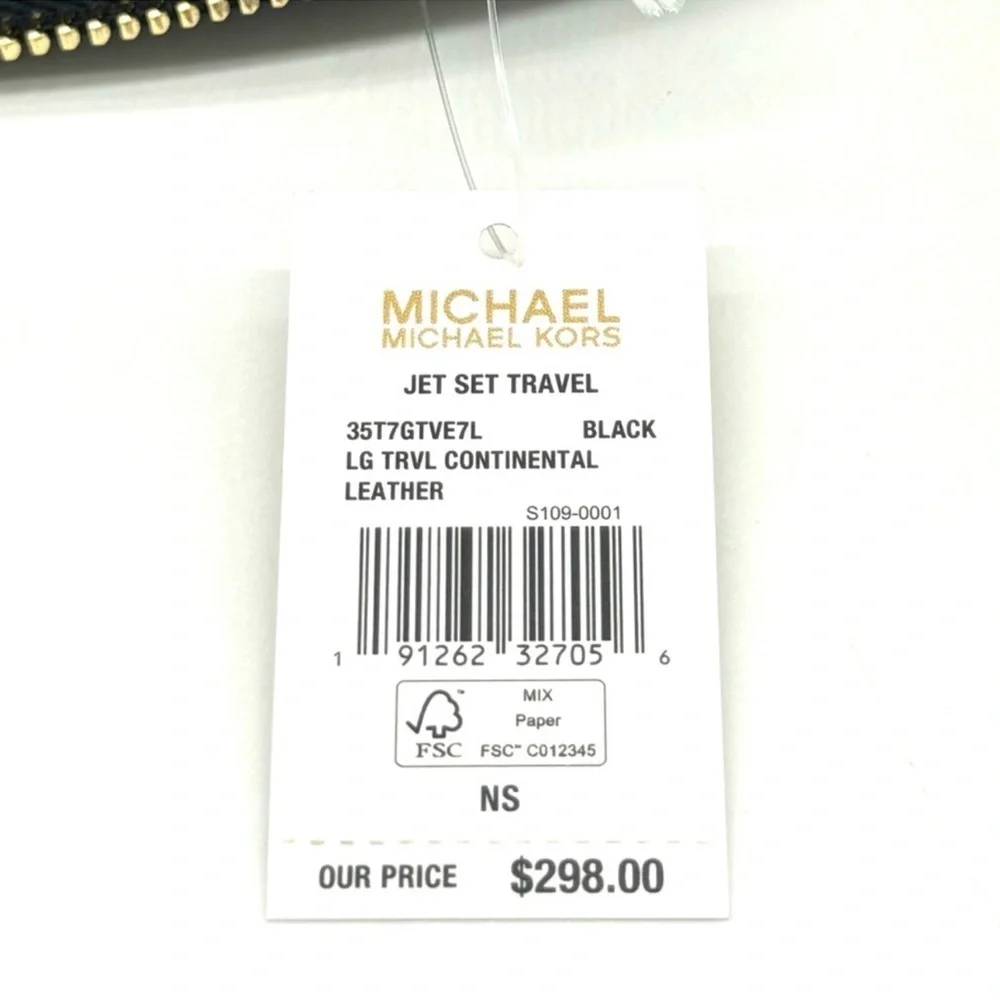 Michael Kors Large Continental Wallet Black/Gold