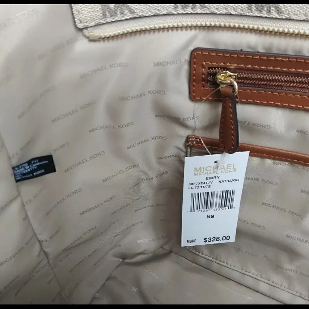 🔥🎁NWT! Michael Kors EMRY Large Tote Handbag Msrp:$328.00