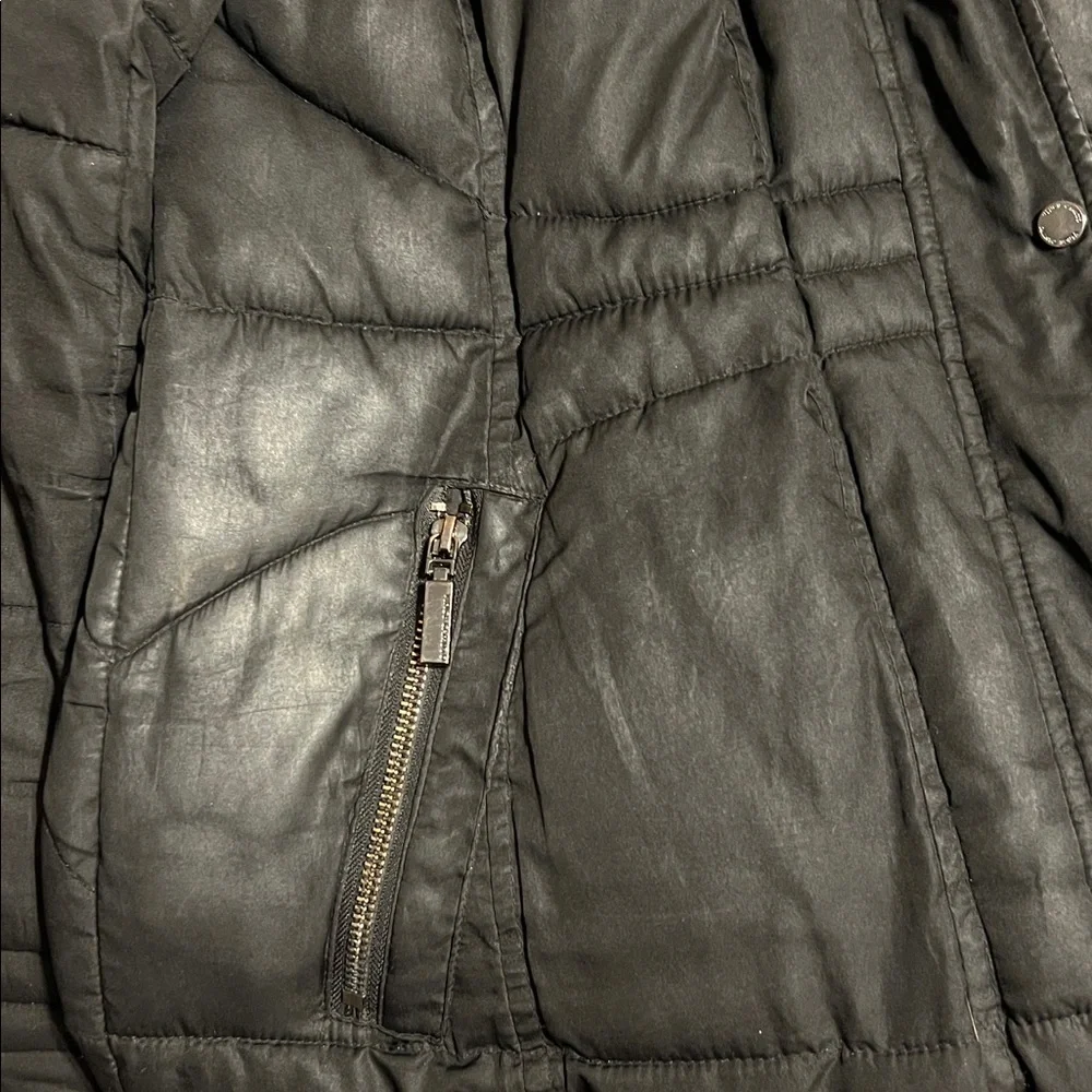 Vince Camuto Black Hooded Parka