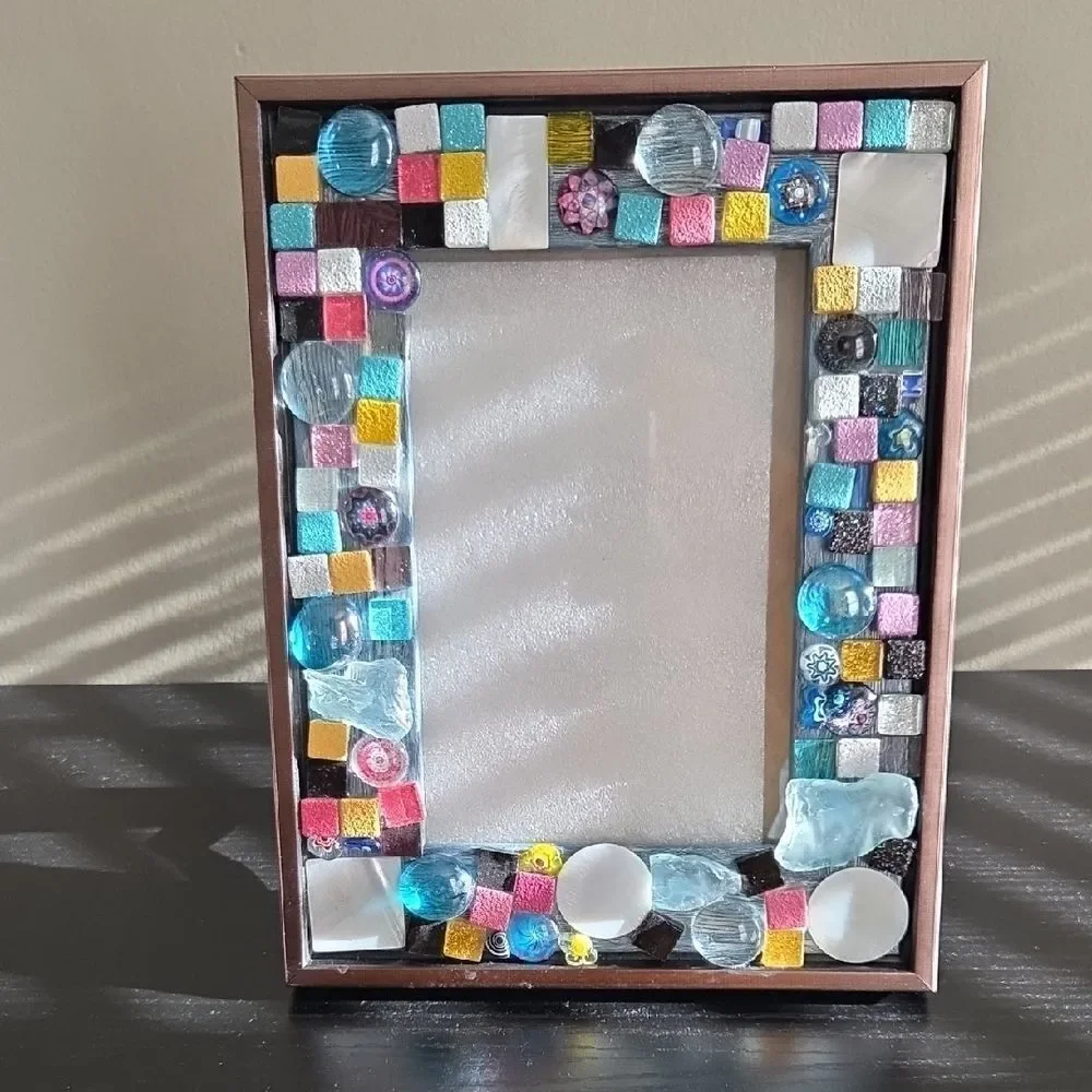 Colorful Mosaic Photo Frame