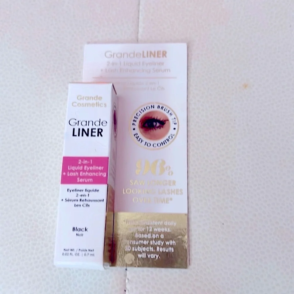 Grande Black Liner + Lash Enhancing Serum Eyeliner NEW Longer Lashes