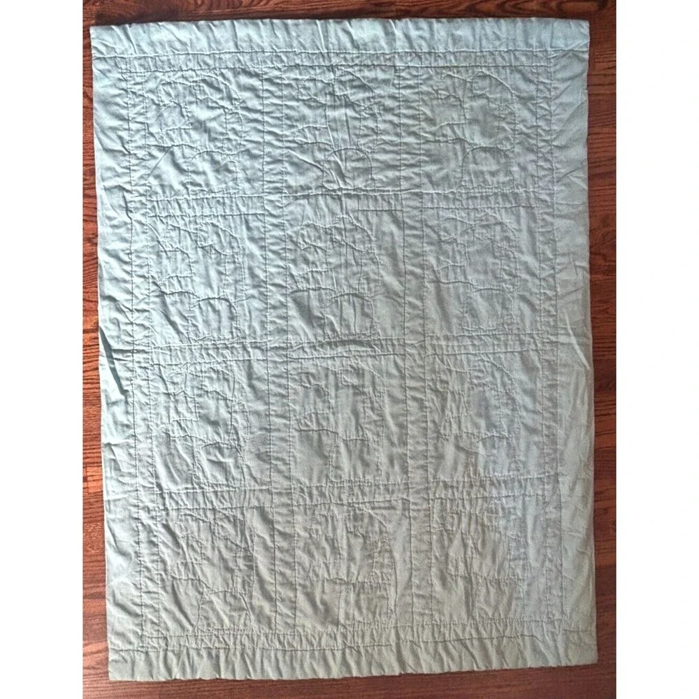 Handmade white blue