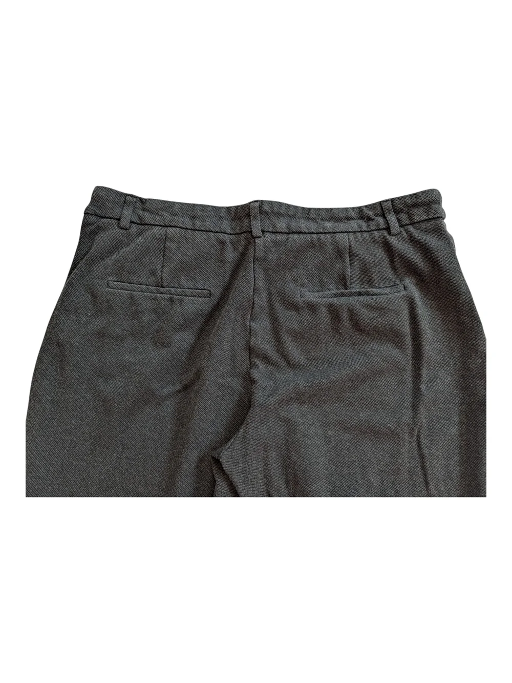 Dalia Charcoal Black Textured Pull-on Pointe Dress Pant