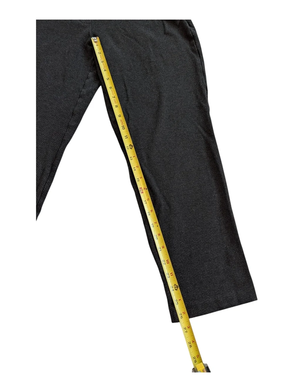 Dalia Charcoal Black Textured Pull-on Pointe Dress Pant