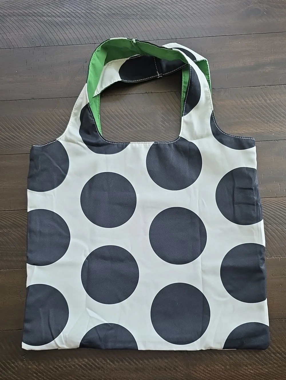 NEW Kate Spade Reusable Black & White Polka Dot Tote Bag