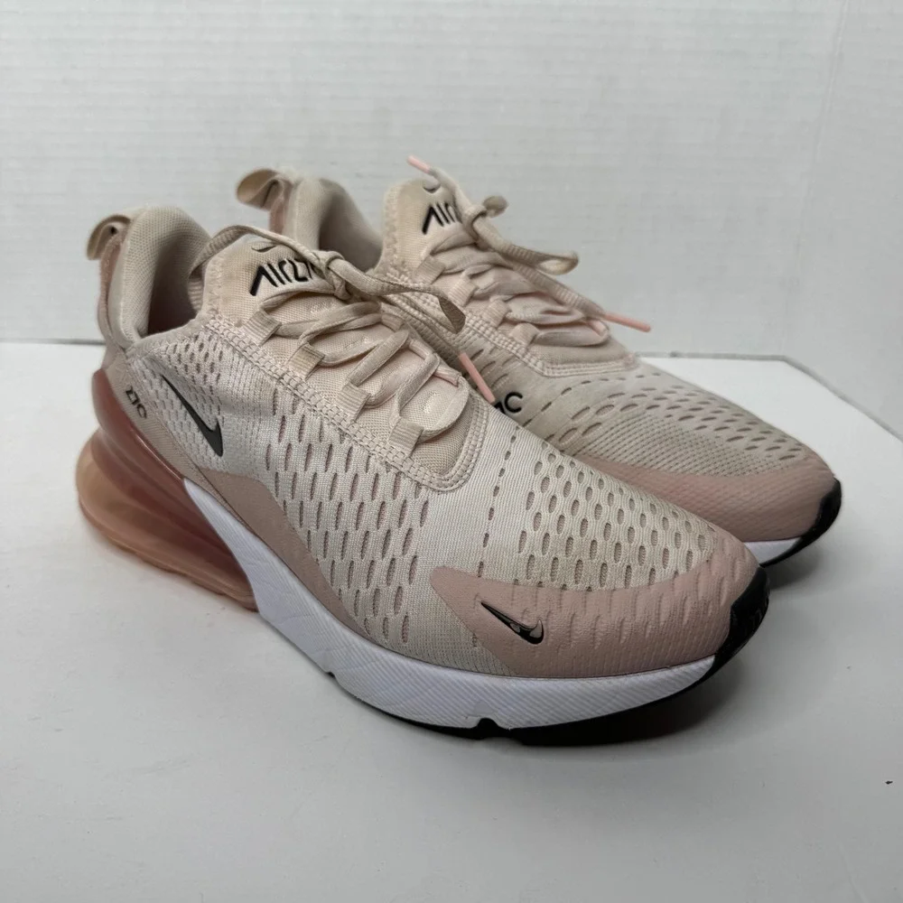 Nike Air Max 270 Sneakers Womens 8.5 Barely Rose Pink AH6789-604 Running Shoes
