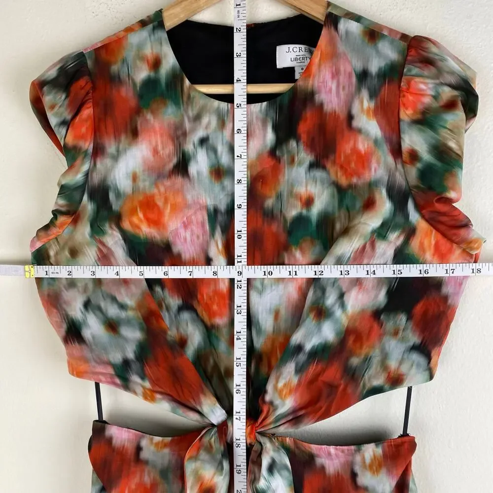 NWT J.Crew Liberty Hazy Days Floral Midi Dress Liberty Print Size 6