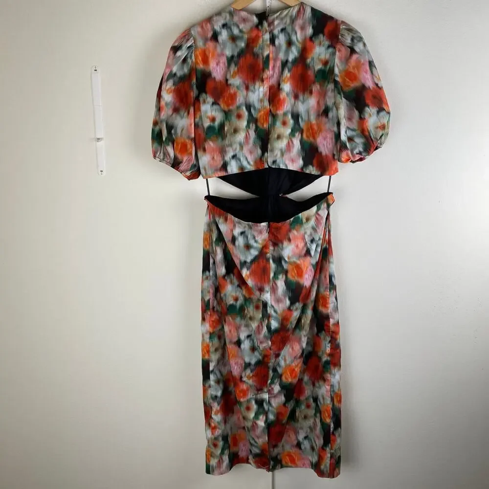NWT J.Crew Liberty Hazy Days Floral Midi Dress Liberty Print Size 6