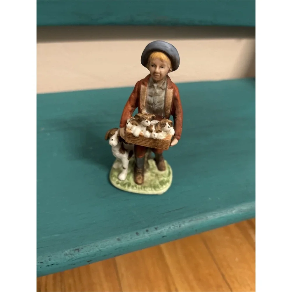 Vintage Norman Rockwell‎ 1983 Puppy Love Figurine Figure N.R. Museum INC 4