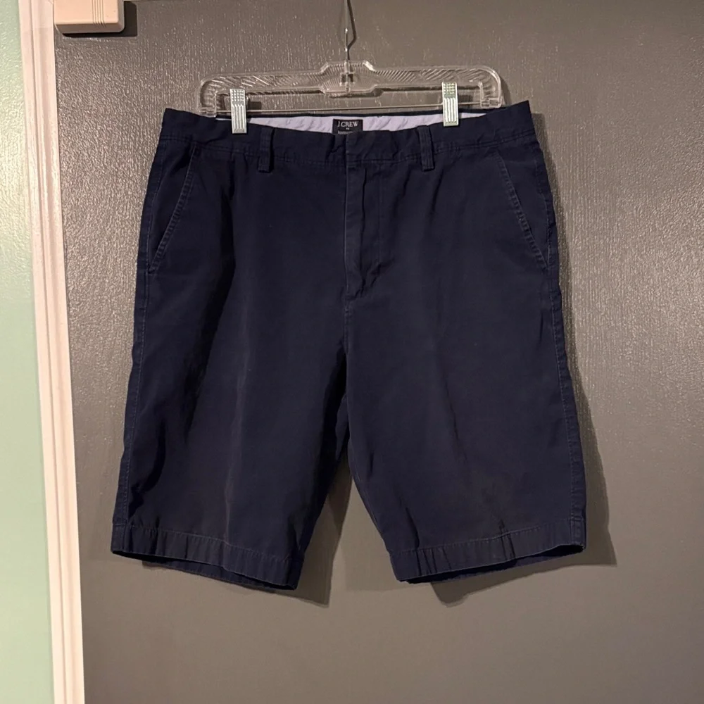 J. Crew Men's Dark Blue Flat Front Shorts