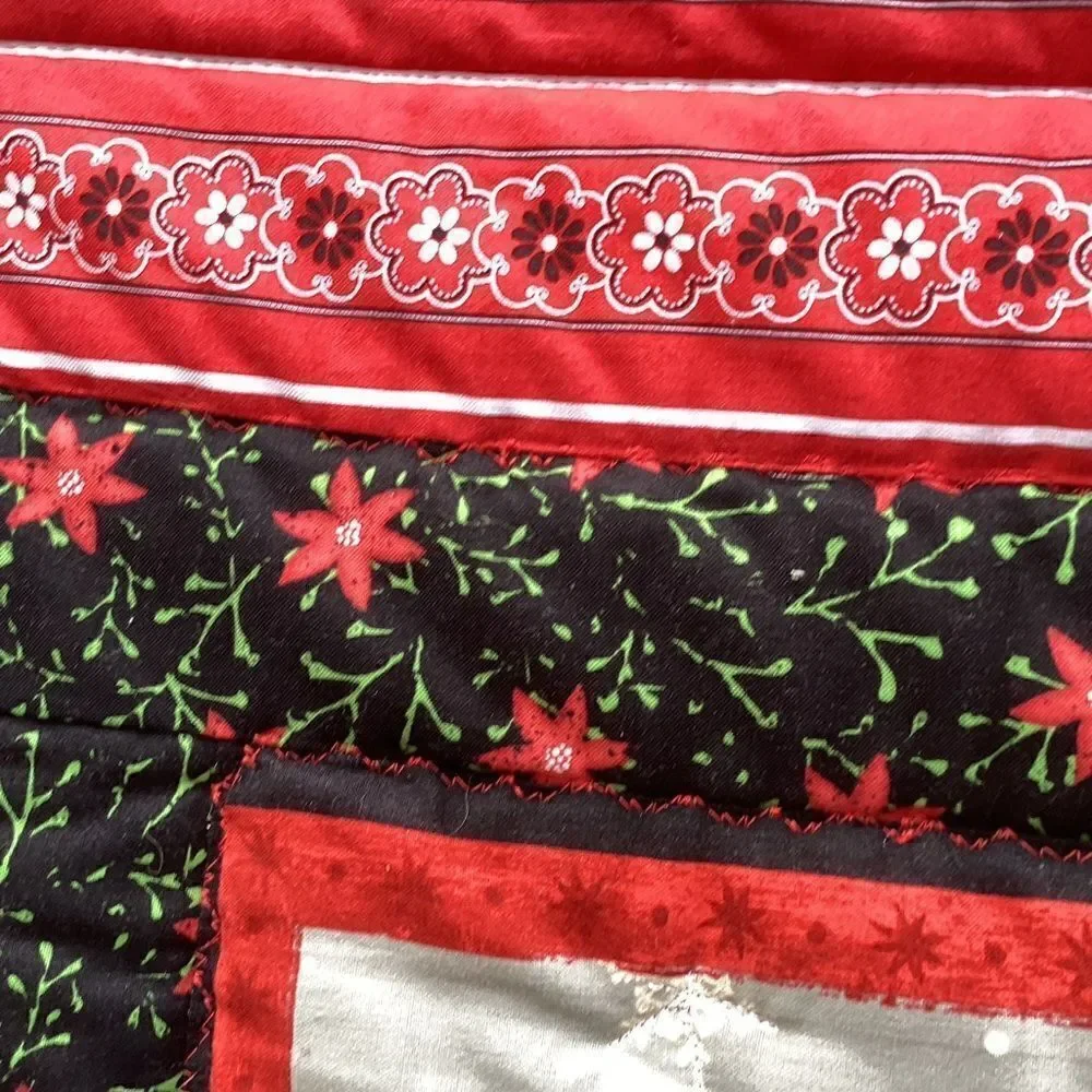 NWT. Hand Crafted  Joy to the World Lap Quilt