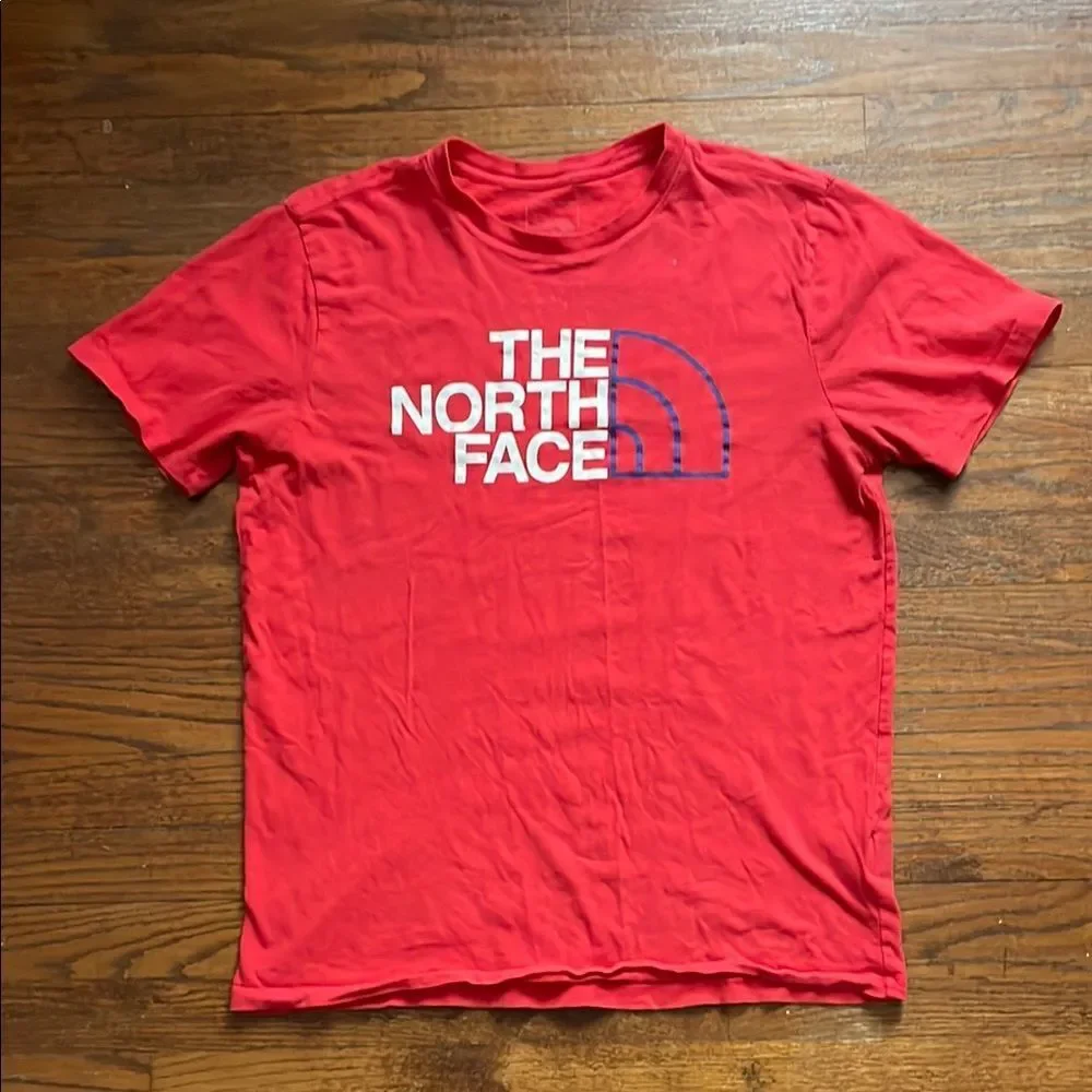 The North Face Red Men’s Short Sleeve Logo T-Shirt